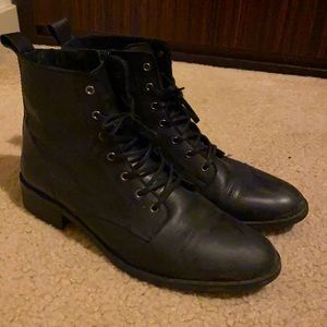 Black Leather boots size 9